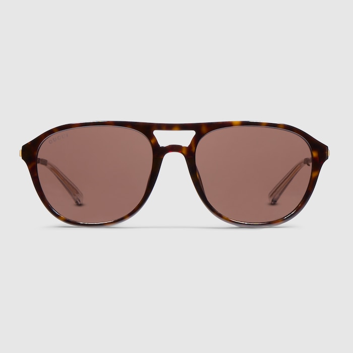極美品　GUCCI　グッチ　サングラス　GG2432　ブラウンレンズ・フレーム ナビゲーターフレーム サングラス（アジアン フィット） ・ブラウン