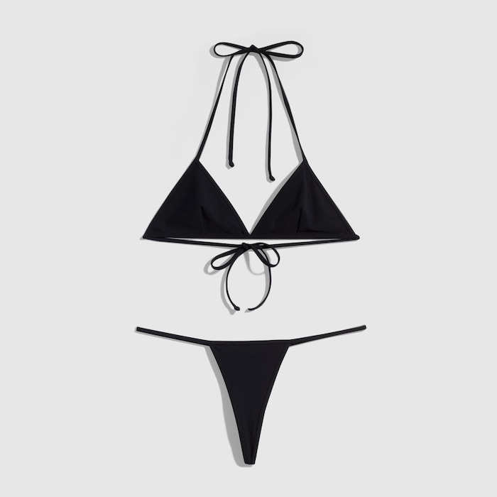GUCCI ブラック シェリーライン ビキニ Stretch jersey bikini with Interlocking G in black | GUCCI® US