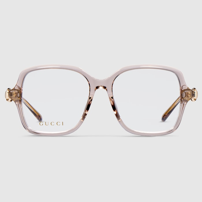 置物 GUCCI ITALY Butterfly optical frame in brown | GUCCI® RO