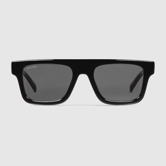 Square-frame sunglasses in black | GUCCI® US