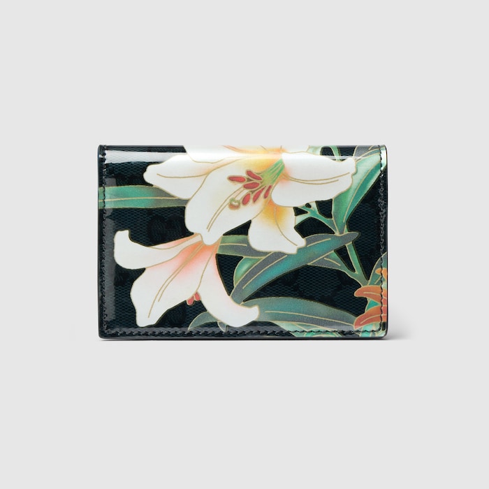 Gucci x 安藤七宝店 日本限定 カードケース ・ブラック GGレザー