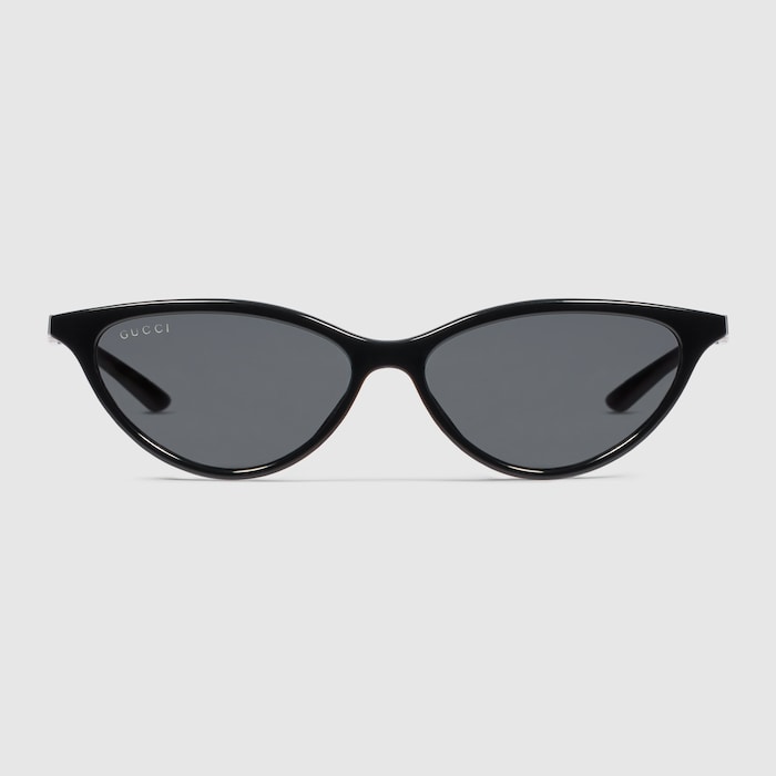 Cat-eye frame sunglasses in black | GUCCI® US