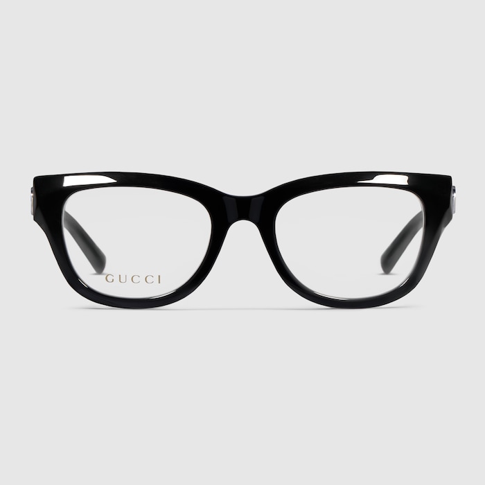 Geometric optical frame in black | GUCCI® US