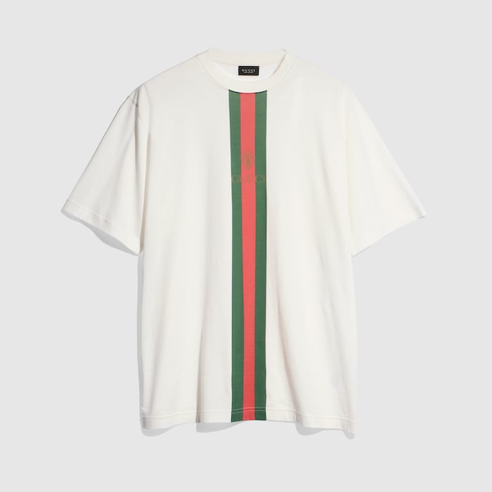 プリント コットンジャージー Tシャツ ・ホワイト | GUCCI公式