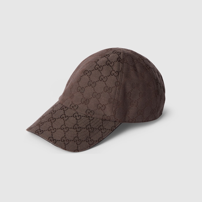 GG cotton canvas baseball hat in brown | GUCCI® US