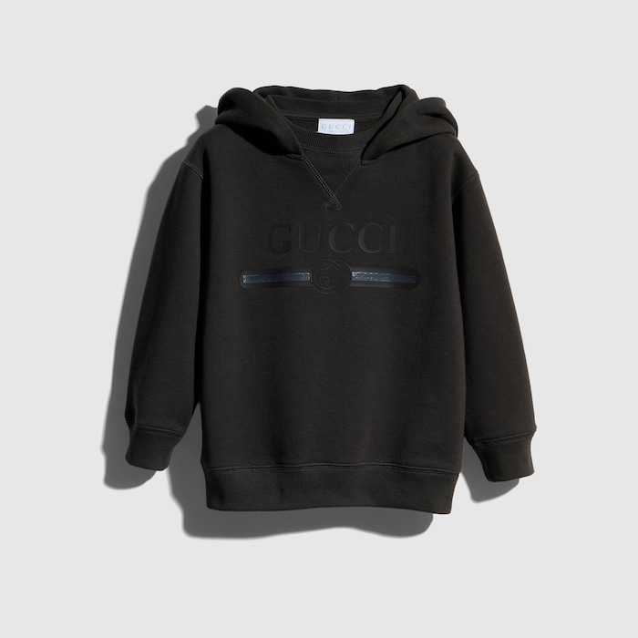 GUCCIパーカー Children's cotton sweatshirt with print in dark grey | GUCCI® US