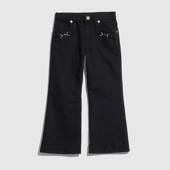 Children's denim pants in dark grey | GUCCI® CA