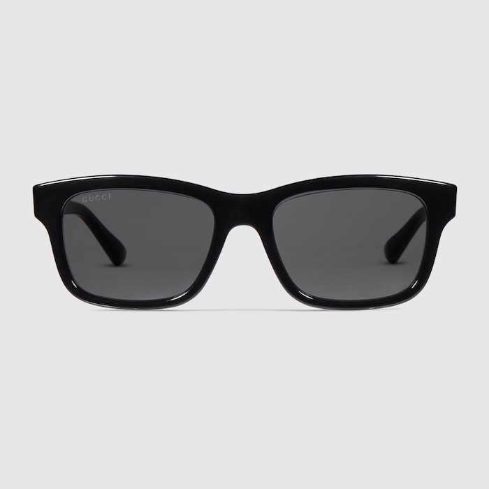 Rectangular-frame sunglasses in black | GUCCI® US