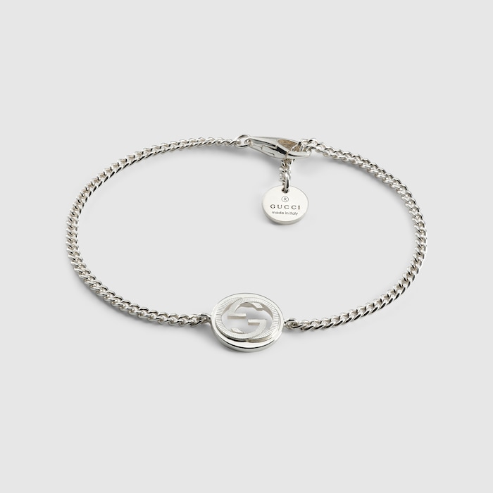 Gucci Interlocking charm bracelet in 925 sterling silver | GUCCI® US