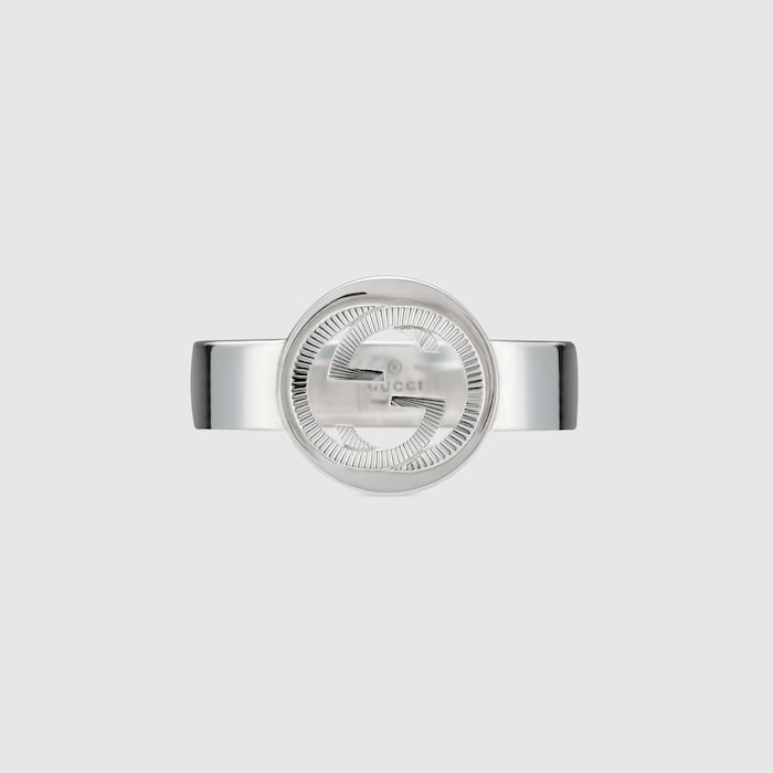 Gucci Interlocking ring in 925 sterling silver | GUCCI® US