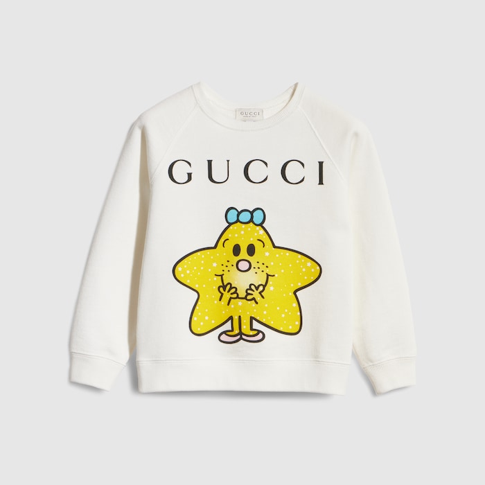 Alijulice 　gucci キッズ　トレーナー Children's cotton sweatshirt with prints in white | GUCCI® ZA