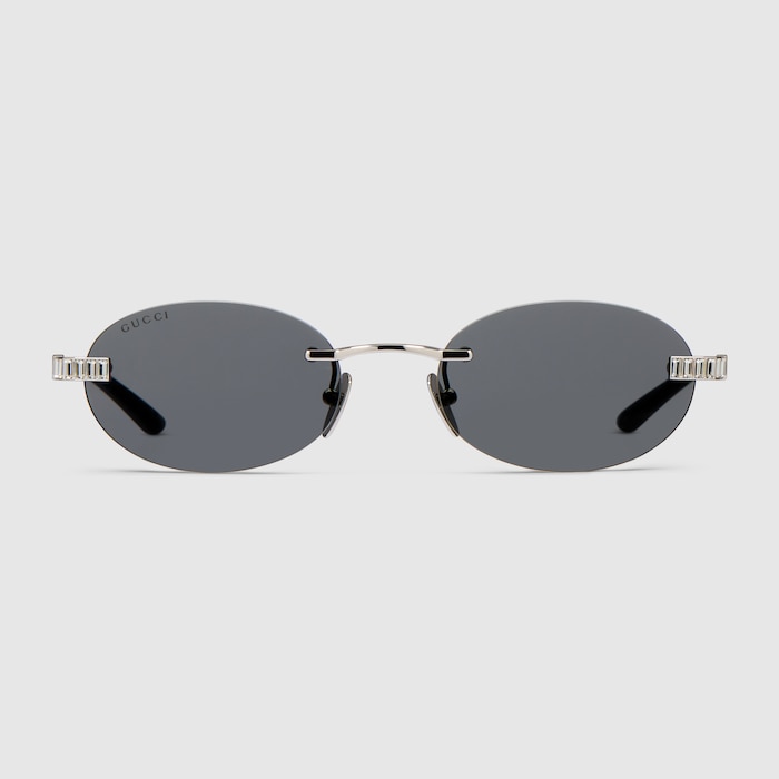 CHANEL 08843 オーバル メタルフレーム サングラス ケースクロス付き オーバルフレーム サングラス ・シルバー メタル | GUCCI公式