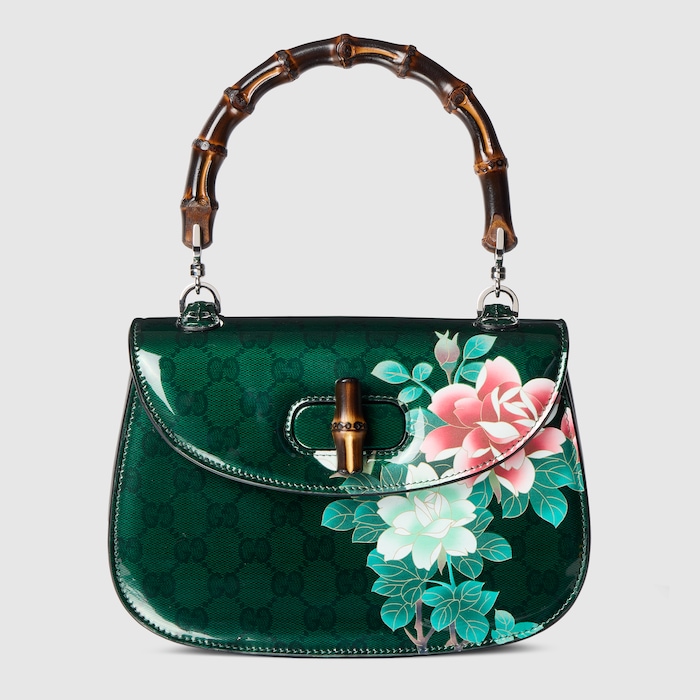 GUCCI＆CHANEL コラボ絵 海外正規品 Gucci x 安藤七宝店〔グッチ バンブー 1947〕日本限定 スモールバッグ