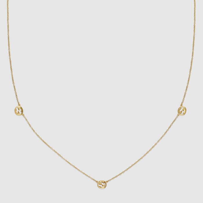 Gucci Interlocking 18k pendant necklace in 18k yellow gold | GUCCI® US