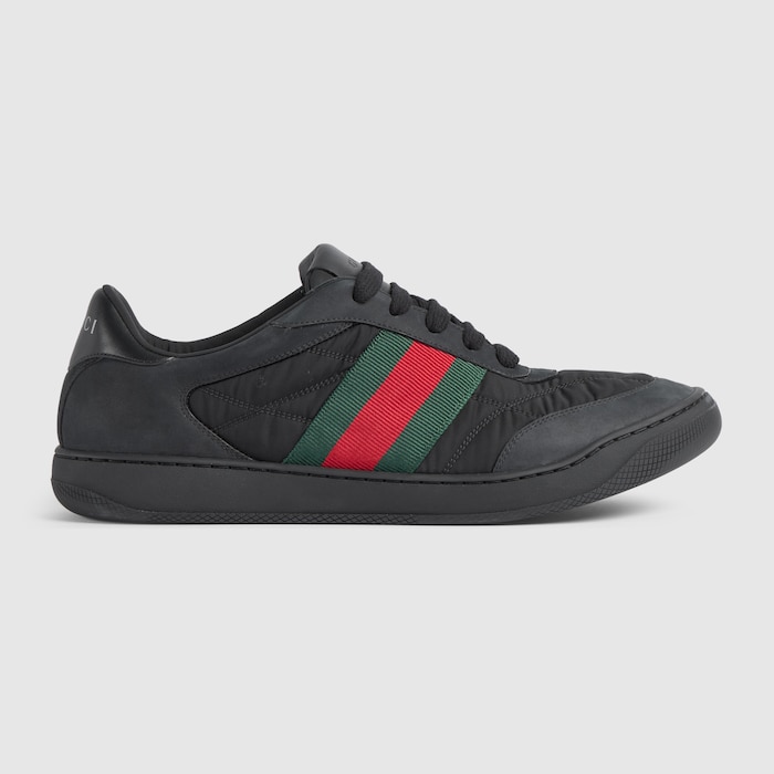 Men's Screener sneaker in black padded nylon | GUCCI® US Men's Screener sneaker in black padded nylon | GUCCI® US