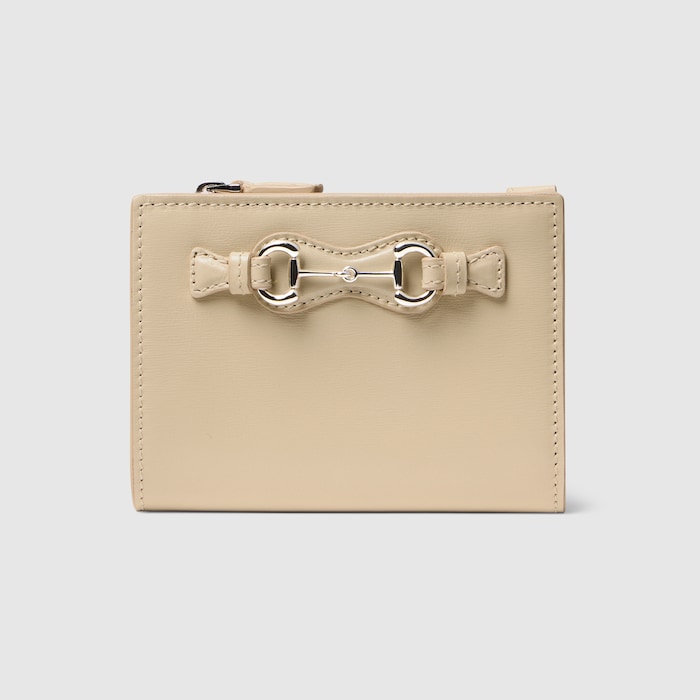 GUCCI ホースビット コンパクトウォレット 小銭入れ 箱付 アイボリー ホースビット付き スモール ウォレット ・ベージュ レザー | GUCCI公式