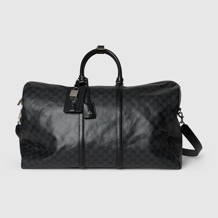 き*ん様 GUCCI グッチ バック トートバッグ ダッフルバック ラージ GG グッチ エッセンス クラシック〕ラージ ダッフルバッグ ・ブラック GG
