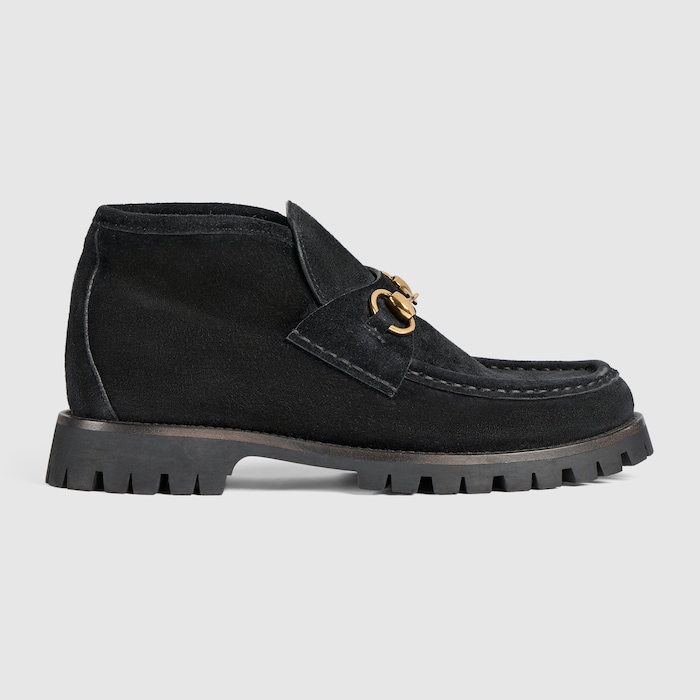 s*9様 GUCCI★ホースビット スエード アンクルブーツ ブラック★41E ホースビット ウィメンズ アンクルブーツ ・ブラック スエード | GUCCI公式