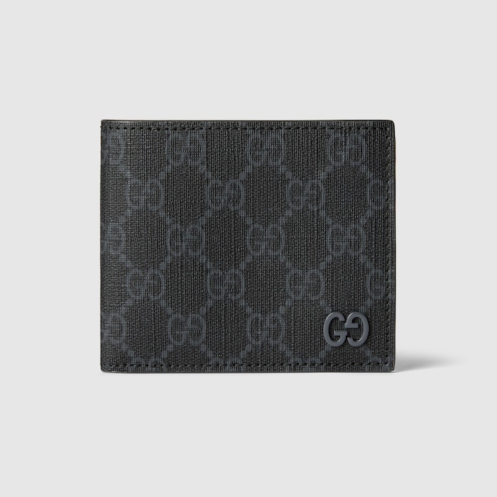 GG二つ折りウォレット グレー インテリア ・ブラック GGスプリーム