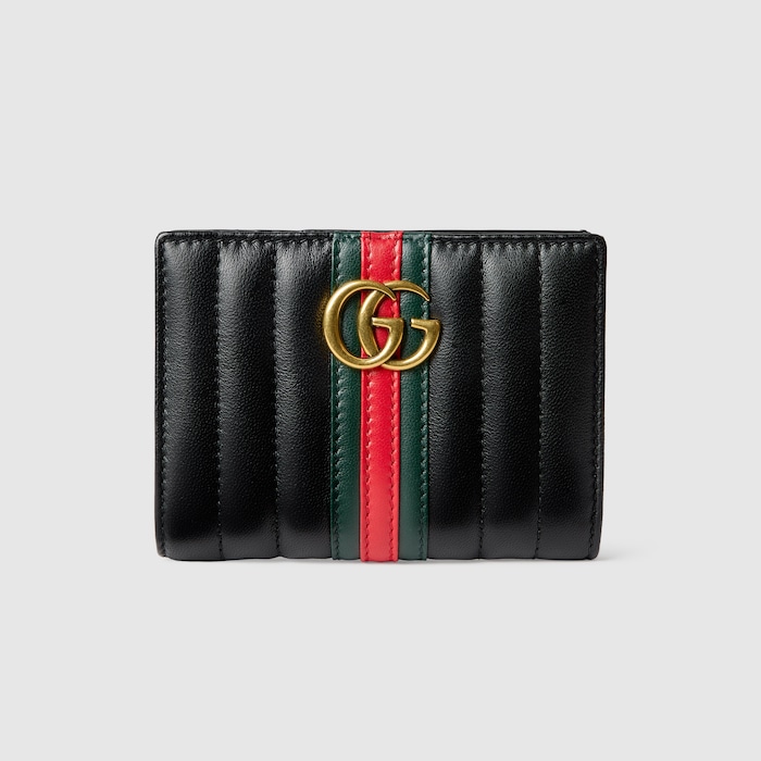 グッチ ジェットセット GGマーモント〕スモール ウォレット ・ブラック