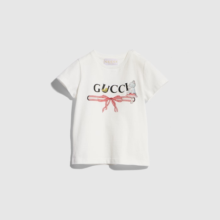 ベビー〕ヒグチユウコ プリント コットン Tシャツ ・ホワイト | GUCCI公式