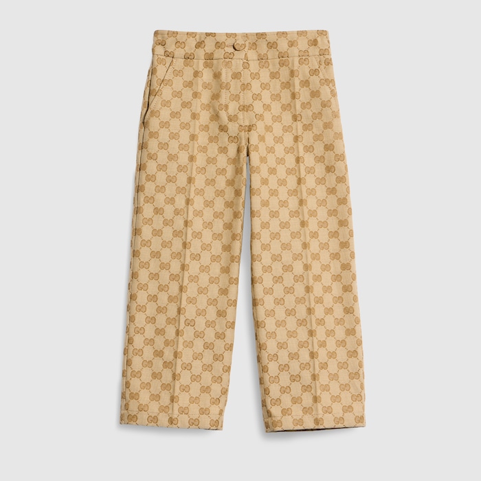 【毬絵さま専用】GUCCIチルドレン　シェリーラインパンツ チルドレンズ〕GGキャンバス パンツ ・サンド＆ブラウン | GUCCI公式