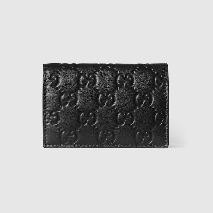 【ミキティ】GUCCI GGパターン レザーケース GG Emblem card case in black GG leather | GUCCI® US