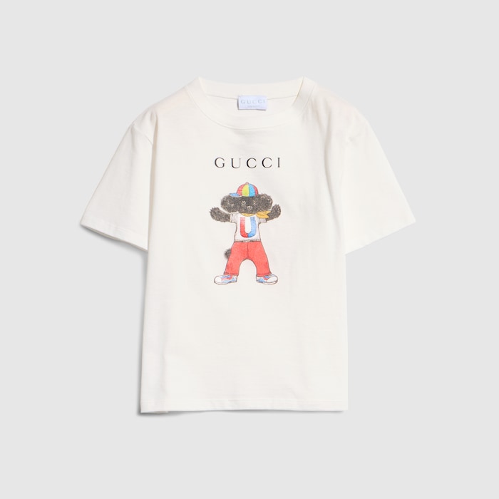 チルドレンズ〕ヒグチユウコ プリント コットン Tシャツ ・ホワイト