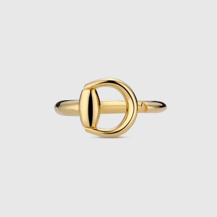 グッチ ホースビット〕18K オープンリング ・18K イエローゴールド