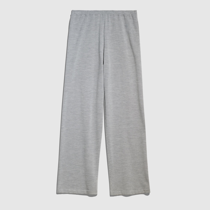 Wool silk leisure pants with embroidery in grey | GUCCI® US