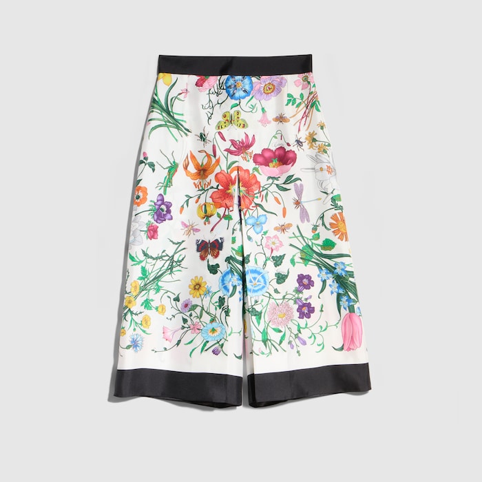 プリント シルク パンツ ・マルチカラー | GUCCI公式 プリント シルク パンツ ・マルチカラー | GUCCI公式