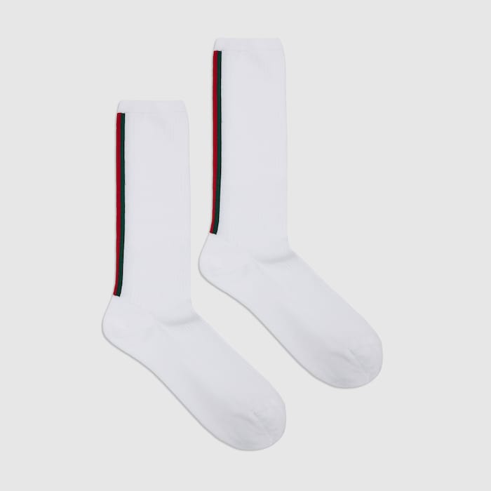 GUCCI アイボリー ストライプ ソックス GUCCI アイボリー ストライプ