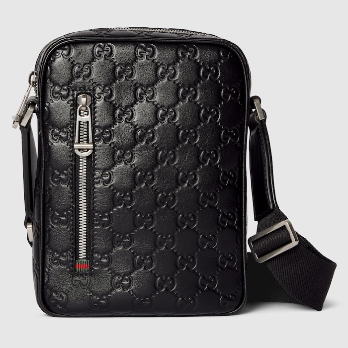ぐっち　ブラック36 GG Emblem small crossbody bag in black GG leather | GUCCI® US
