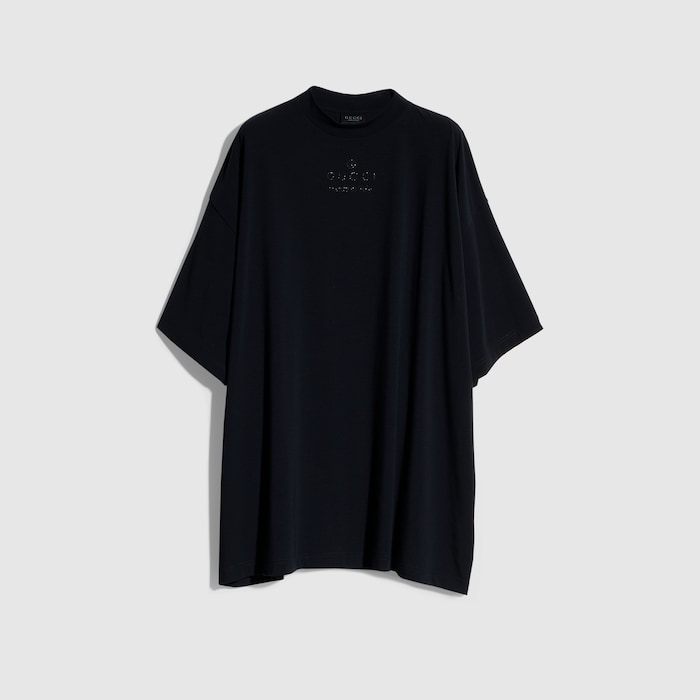 Modal jersey T-shirt with print in black | GUCCI® US