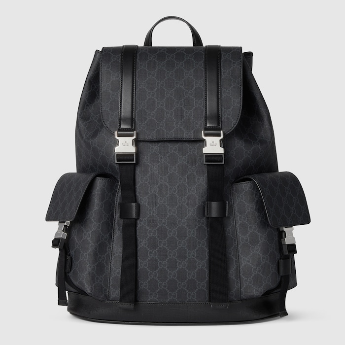 GG Black large backpack in black GG Supreme | GUCCI® US