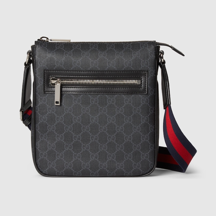 【正規品】グッチ GUCCI GGキャンバス メッセンジャーバッグ 黒 男女兼用 GG ブラック〕スモール メッセンジャーバッグ ・ブラック GGスプリーム