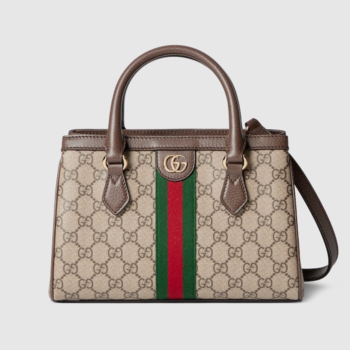 GUCCI オフィディアＧＧスモールトートバッグ オフィディア〕スモール トートバッグ ・ベージュ＆ブラウン GG