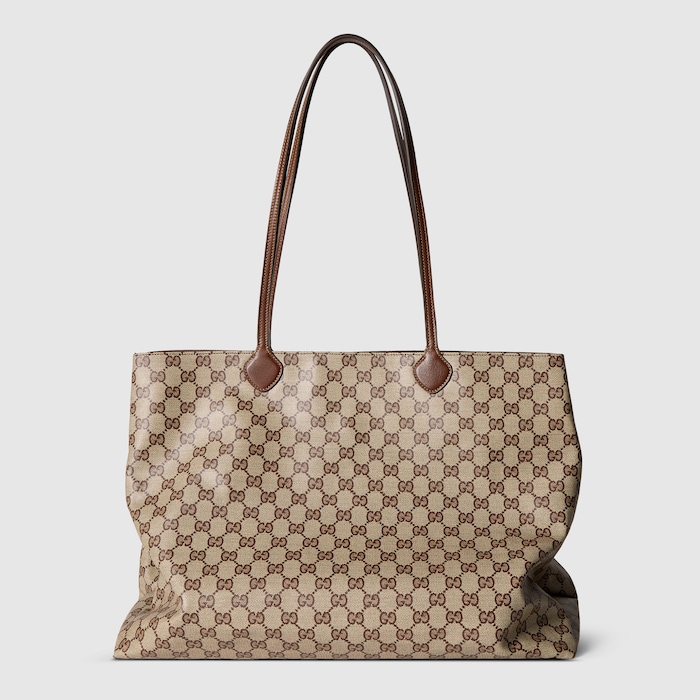 Gucci NY ラージ トートバッグ ・ベージュ＆ダークブラウン GG