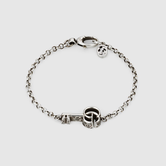 Double G Key Bracelet In 925 Sterling Silver | GUCCI® US
