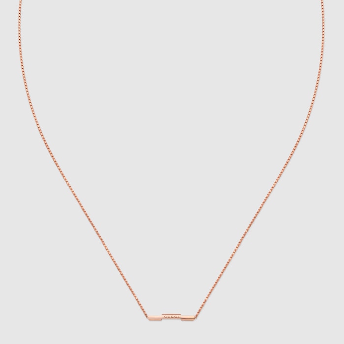 Gucci Link to Love 18k necklace in 18k rose gold | GUCCI® US