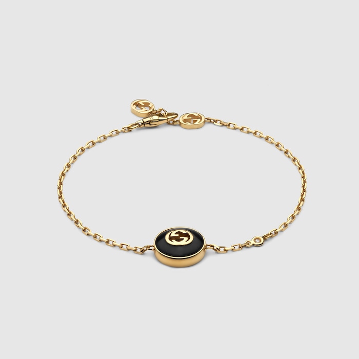 Gucci Interlocking 18k chain bracelet in 18k yellow gold | GUCCI® US
