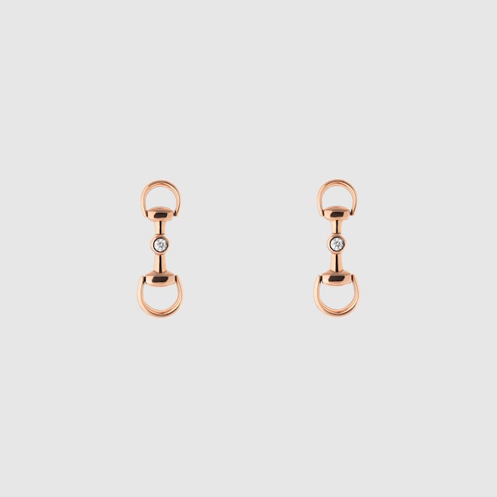 ホースビット〕18K ダイヤモンド ピアス ・18K ピンクゴールド | GUCCI公式