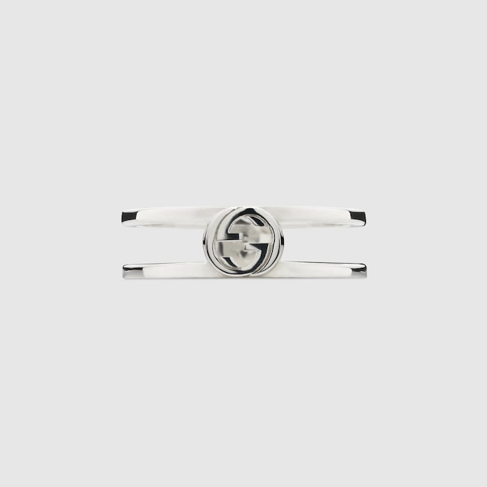 Gucci Interlocking ring in 925 sterling silver | GUCCI® US
