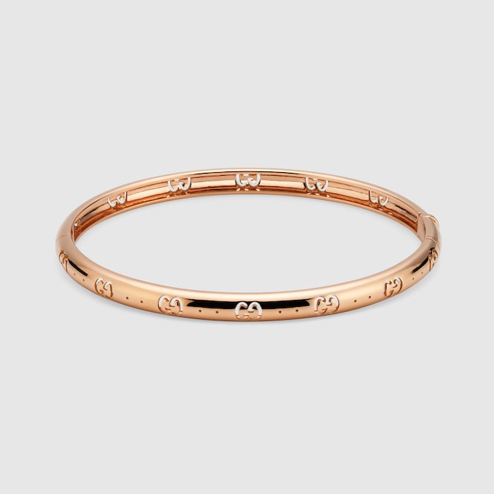 Icon 18k GG bracelet in 18k rose gold | GUCCI® US