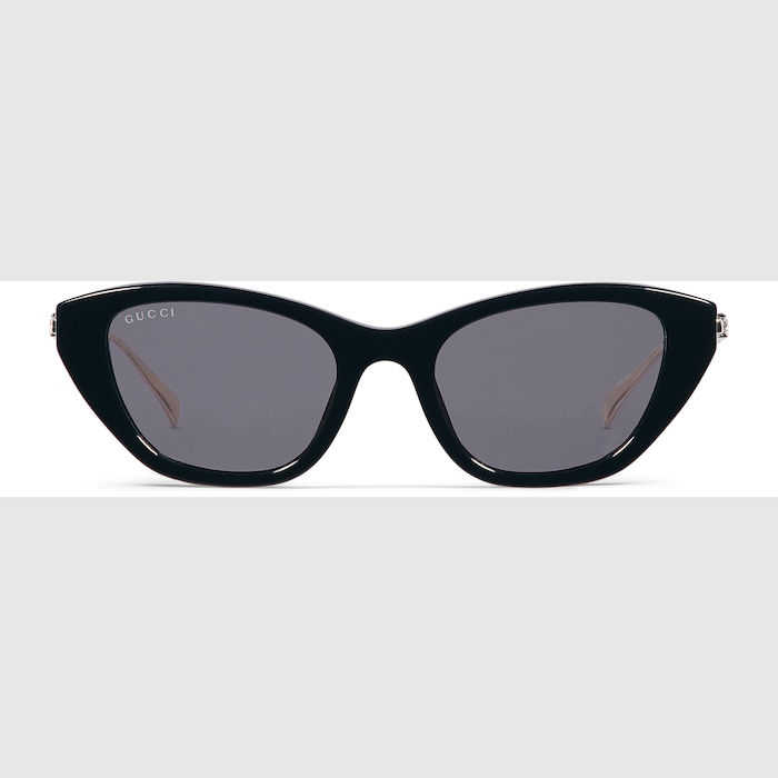 Cat eye frame sunglasses in black | GUCCI® US