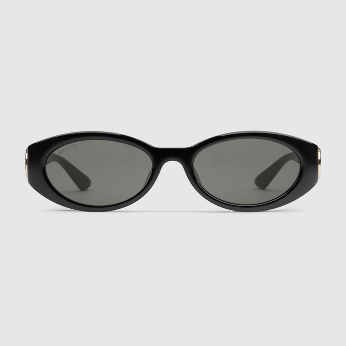 小物 GUCCI Black Oval Sunglasses Oval frame sunglasses in black | GUCCI® US