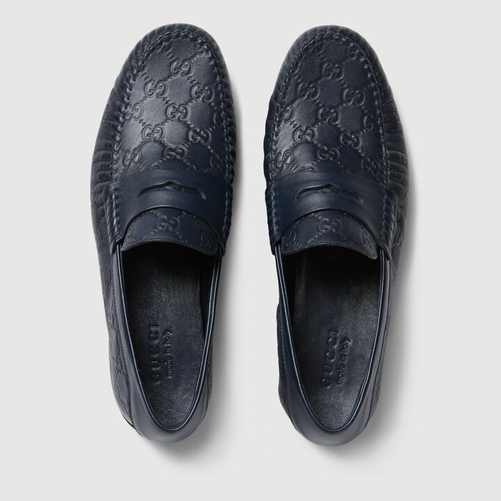 gucci mens driver with web