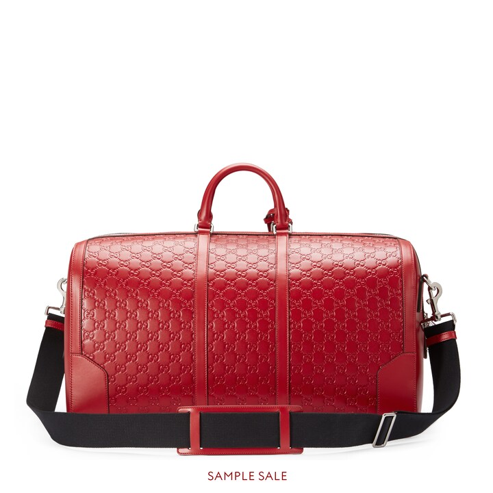 gucci duffle bag red