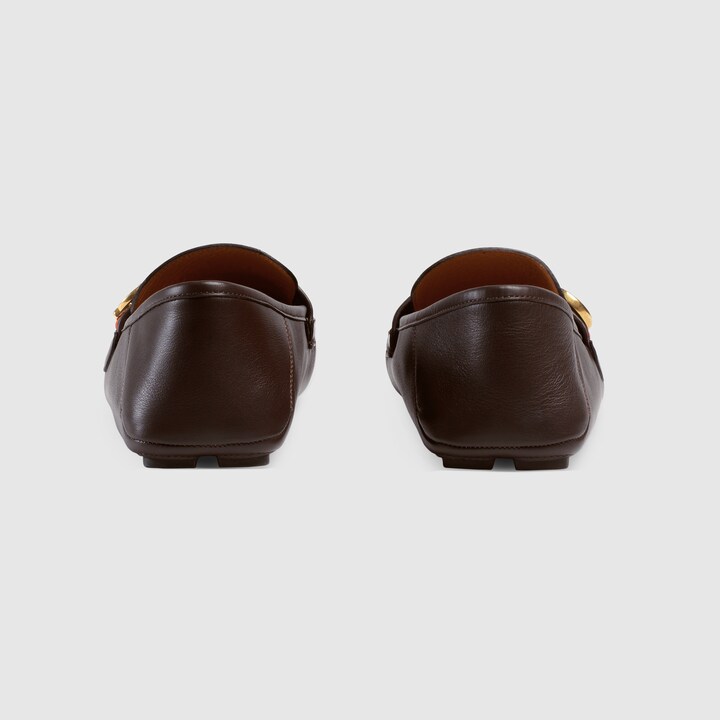 gucci web leather driver