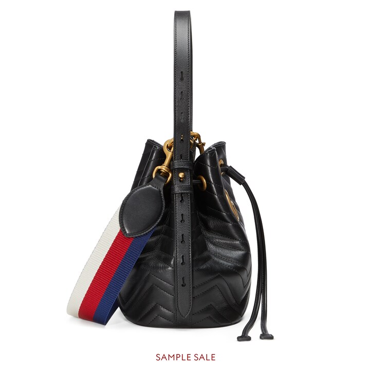 gg marmont quilted leather bucket bag